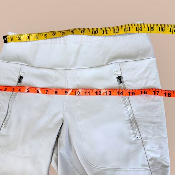 Athleta Peak Hybrid Fleece Tight Legging Athletic Pants Yoga Size M Light Gray - Picture 12 of 15